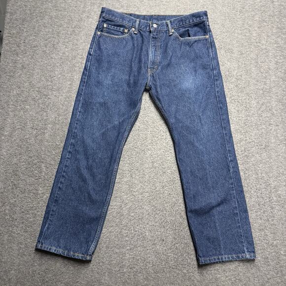 Levi's 505 Jeans Men's 36x29 Blue Denim Straight Leg Regular Fit Medium Wash - Picture 1 of 7